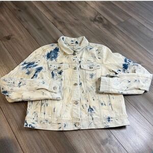 Free People Casual Denim Jean Jacket Women's Large‎